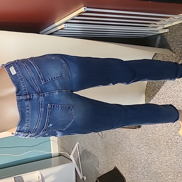 Enjean Destroyed Shredded hole Frayed blue Jeans - Picture 5 of 7